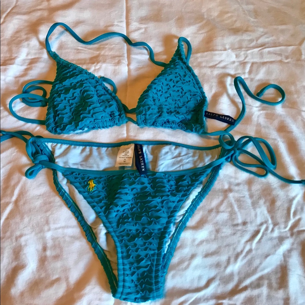 Ralph Lauren Ruffled Bikini Sz M